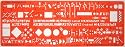 Metric Electrical and Electronic Installation Symbols Drawing Template Stencil - Engineering Drafting Supplies - Layout Plan Schematic Wiring Trace Gabarit de Dessin