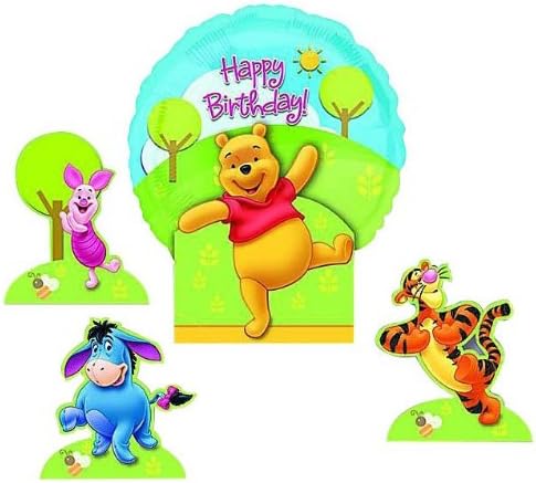 Amscan Pooh Happy Birthday Balloon Centerpiece