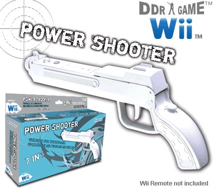 Nintendo Wii Power Shooter Light Gun Controller with Vibration Feedback