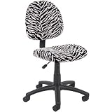 New! Zebra Print Soft Microfiber Office Task Desk Armless Chairs