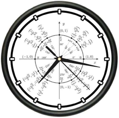 UNIT CIRCLE RADIAN Wall Clock trigonometry math teacher