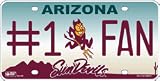 Arizona State Sun Devils #1 Fan Metal License Plate **