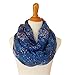 SCARF_TRADINGINC Floral Butterfly Bird Dragonfly Light Weight X-large Infinity Scarf (Bird & Floral Blue)
