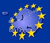 Europe with Stars - 36"W x 31"H - Peel and Stick Wall Decal by Wallmonkeys