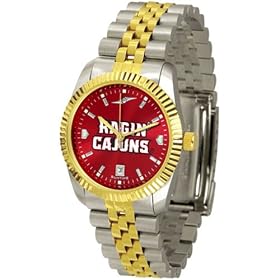 Louisiana Lafayette Ragin Cajuns NCAA AnoChrome "Executive" Mens Watch