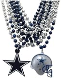 NFL Dallas Cowboys Team Medallion, Mini-Helmet and Mardi-Gras Bead Set