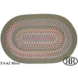 Tapestry Moss Braided Rug Size: 8 x 11 Oval