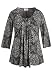 Avenue Plus Size Floral Print Drape Front Tunic (BLACK,22/24)