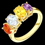 Quatrey- Elegant Gold Family Ring - Custom Made to your specifications!