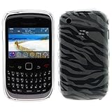 Clear Zebra Gel Skin Protector Cover Case for Blackberry Curve 8520 8530 /  ....