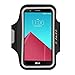 LG G4 Armband, J&D Sports Armband for LG G4, Key holder Slot, Perfect Earphone Connection while Workout Running Armband For LG G4 [Lifetime Hassle-Free Warranty] (Black)