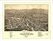 Historic Laconia, New Hampshire, c. 1883 (L) Panoramic Map Poster Print Reprint Giclee