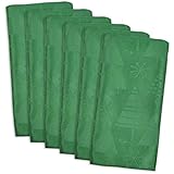 DII Christmas Holiday Trees Napkin, Green, Set of 6