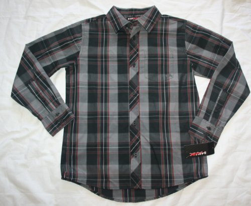 HAWK Tony Hawk Boys Long Sleeve Button Down Shirt - Biking Red