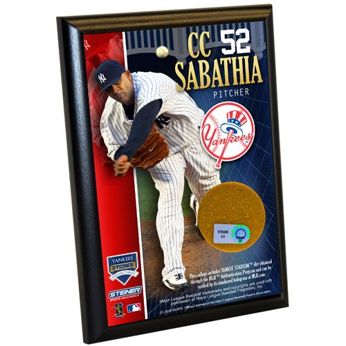 MLB New York Yankees CC Sabathia 4-by-6-Inch Dirt Plaque