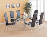 5 Piece Pearl silver Dining Set By Coaster Furniture