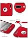 VANCKE iPhone 7 Plus case,Full Body Slim Fit Case with Tempered Glass Screen Protector Ultra Thin Light Weight Hard Snap-On for Apple iPhone 7 Plus 5.5 inch (red)