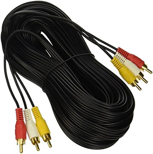 BMTOO 50FT RCA M/Mx3 Audio/Video Cable Gold Plated - Audio Video RCA Stereo Cable