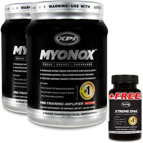 Myonox 2 Pack and I Free Xtreme ZMA - Build Lean Muscle - Gain Muscle Fast , In Stock At Us, Faster Shipping !!
