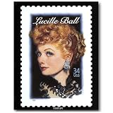 Lucille Ball Tin Metal Sign : Postage Stamp