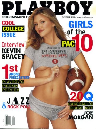 Playboy October 1999 Kevin Spacey Interview, Joe Morgan/Cincinnati Reds 20 Questions, College Fiction Winner - Edward Lazellari, Matthew Perry Profile, Girls of the Pac 10, Jazz & Rock Poll