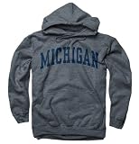 Michigan Wolverines Dark Heather Arch Hooded Sweatshirt