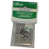 Clover steel applique pins with polyester resin head 2cm (3/4 inch) long - 150/box