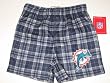 MIAMI DOLPHINS Colored Plaid FLANNEL BOXER SHORTS - Child & Youth Sizes