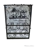 French Antique Mirror Wall Mount Wine & Glass Rack