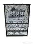 French Antique Mirror Wall Mount Wine & Glass Rack