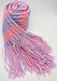 Handmade Scarf in Pretty Sorbet Stripes - Pink and Lilac (100% Knitted By Hand)