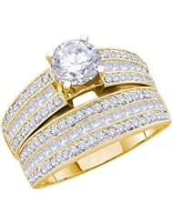 2.00CT-DIA 0.75CT-CRD BRIDAL SET