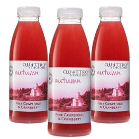 Qu4ttro Stagioni Autumn Grapefruit and Cranberry Juice Drink 500 ml (Pack of 12)