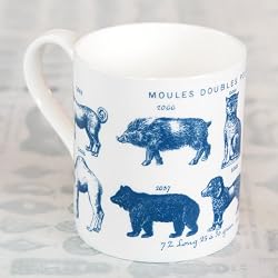 Rococo China Mug 'Moules Doubles'