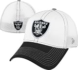 NFL Unisex Adult Oakland Raiders Blitz Neo 3930 Cap (White/Black, Large/X-Large)