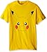 Pokemon Men's Pikachu Big Face Short Sleeve T-Shirt
