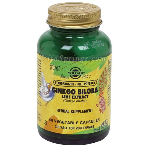 Solgar - Ginkgo Biloba Leaf Extract, 60 veggie caps