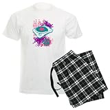 Artsmith, Inc. Men’s Light Pajamas Neon Turntable 60s 70s 80s 90s Vinyl DJ Music – XL