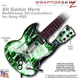 Radioactive Green Skin by WraptorSkinz TM fits All Sony PS2 Guitar Hero SG Guitar Controllers (GUITAR NOT INCLUDED)