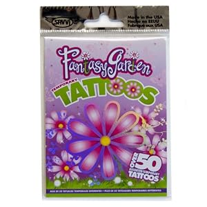 Fantasy Garden Party Pack, Over 50 Temporary Tattoos