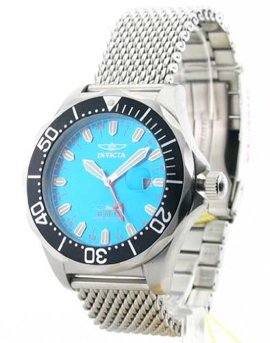 INVICTA MEN'S GRAND DIVER WATCH SILVER-BLUE 6352