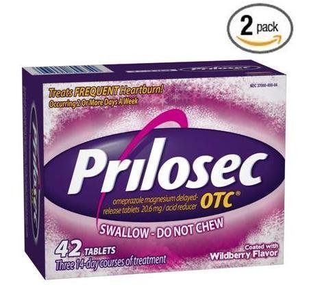 Prilosec OTC Wildberry Tablets 42ct (Pack of 2)