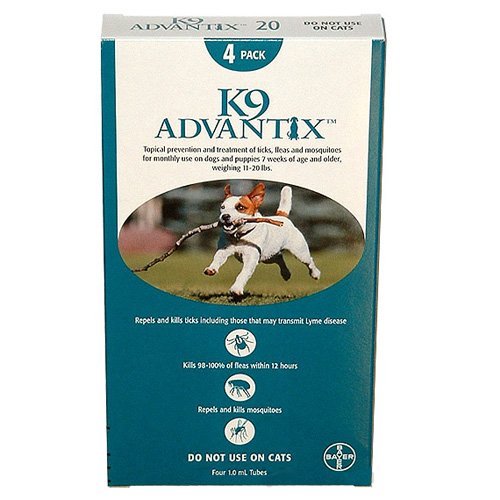 4 MONTH K9 ADVANTIX Teal (for dogs 11-20lbs)
