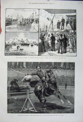 1880 DUKE CONNAUGHT ALBERT DOCKS HORSE TURKS HEAD ART