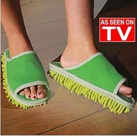 Chaussons Patins Microfibres Lustrant et Nettoyant pour le Sol