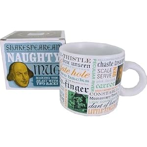Shakespeare Naughty Mug with Quotes, Boxed Gift Set