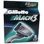 Gillette Mach3- Replacement Cartridges, 8 Cartridges