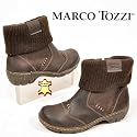 Sportliche Winter- Stiefelette, Boots, von Marco Tozzi PREMIO echt Leder mit Warmfutter und Strickbund.