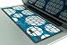 Kuzy - Circles Blue/White Keyboard Silicone Cover Skin for Macbook / Macbook Pro 13 15 17 Aluminum Unibody