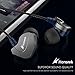 Honstek In-Ear Earbud Headphones X6, Mic Control and Noise Isolating Earphones, iPhone and Android Compatible (gray/blue)